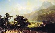 Albert Bierstadt Lake Lucerne, Switzerland oil on canvas